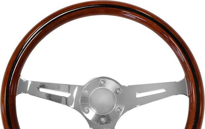 Timon portov Steering Wheel 380MM Wood Style, 380mm, stil druri, kafe