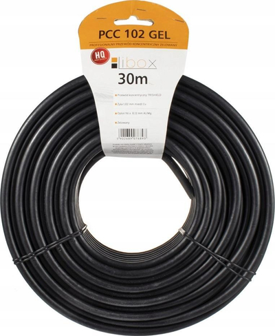 Kabëll antene Libox CONCENTRIC CABLE GEL CU, koaksial 30 m, për jashtë edhe për brenda, i bardhë