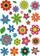Stickerë dekorativë Titanum Foil Stickers Autumn Leaves, set me 24 copë, efekt metalik, shumëngjyrëshe