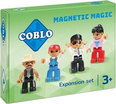 Figurina magnetike Coblo Extensions, set 4 pjesë, lodra edukative, shumëngjyrëshe