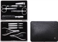 Set manikyr Zwilling Classic Inox, 10 pjesë, etui lëkurë krokodili, i zi