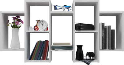 Raft muri Topeshop Bilbao 7.0, raft i varur, ngjyrë e bardhë matte