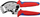 Presa Knipex 97 53 18 për shtrëngim pikash kabllore 16mm, dorezë multikomponent, e kromuar