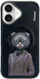 Kopertinë telefoni Nimmy Magnetic Fashion Cute Pet MagSafe për iPhone 16, magnetike, me dizajn kafshësh, e zezë