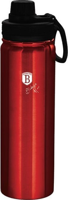 Shishe sportive BerlingerHaus Burgundy Metallic Line, 0.72L, çelik inox 18/10, burgundy metalike
