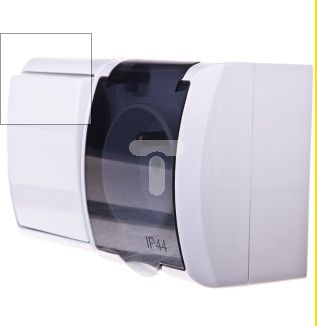 Çelës prizë hermetike Ospel FALA ZH-Ł1Gd, IP44, montim sipërfaqësor, e bardhë