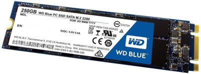 SSD WD Blue	(WDS250G1B0B), 250GB, M.2 2280 SATA III