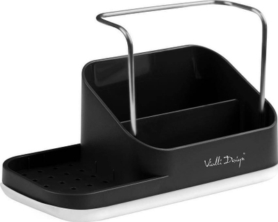 Organizues kuzhine Vialli Design Livio Duo, dozator 350ml, mbajtës sfungjeri dhe lecke, i zi