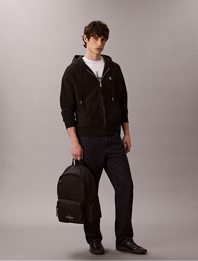 Çantë shpine Calvin Klein Bold Round, najlon, e zezë