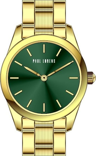 Ora dore për gra Paul Lorens BLISSA 20008B 8D1, mekanizëm kuarc, çelik inox, ari dhe jeshile