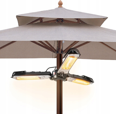 Ngrohës infra të kuq për çadër Umbrella IR 2005 SC, 2000W, 3 shkallë ngrohje, i zi