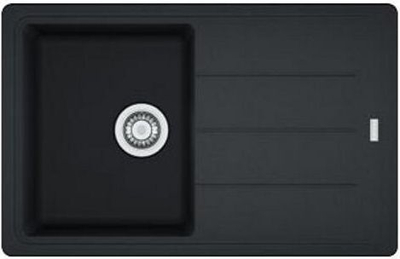 Кујнски мијалник Franke Basis 611-78 Fragranit+, 78 cm, со капалка, црн оникс