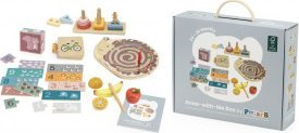 Kuti edukative PolarB Grow with Me Sensory Box, 24 36 muaj, lodra sensoriale, shumëngjyrëshe