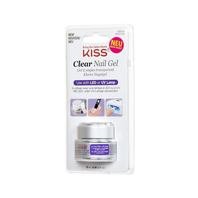 Xhel transparent për thonj Kiss 15 ml