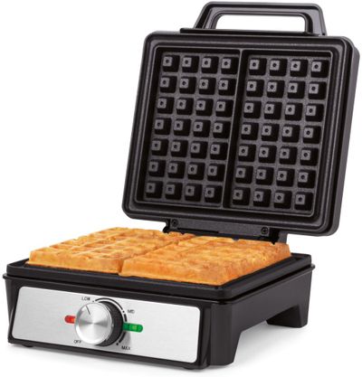 Aparat për waffle Salter Deep Fill, 1600W, pjatë 20x17cm, i zi