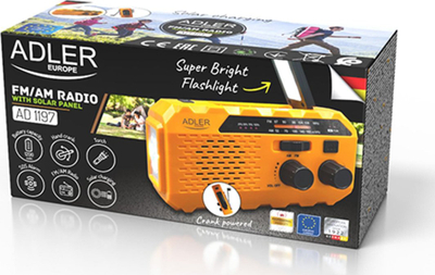 Radio portative multifunksionale me panel dielli, 1200mAh, power bank, jeshile