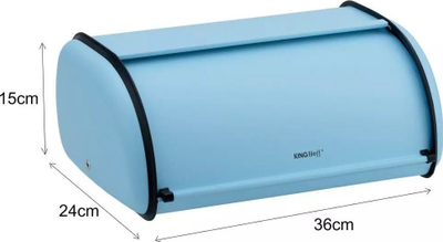 Kuti buke KingHoff KH 1757, çelik inox, gri metalike