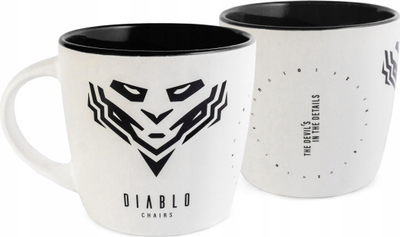 Filxhan Diablo Chairs Gaming Mug, 310 ml, qeramik, i bardhë me të zezë