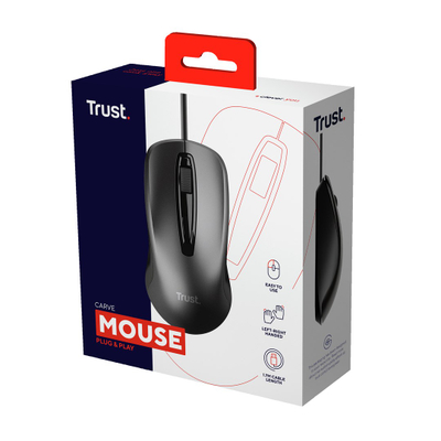 Maus Trust Carve, USB Type-A, i zi
