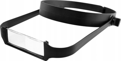 Lupë koke Vallejo Lightweight Headband Magnifier, 4 lente, e rregullueshme, e zezë