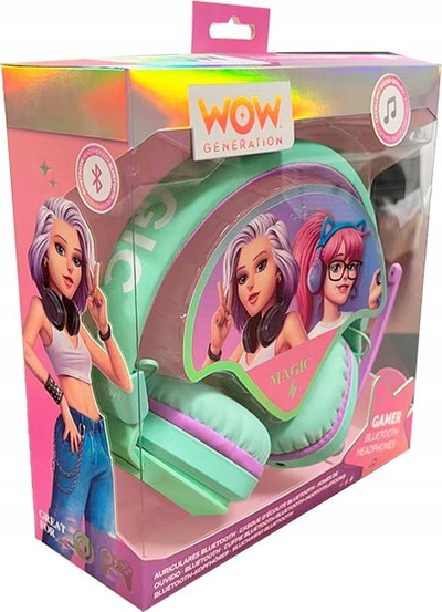 Kufje Bluetooth WOW Kids, pa tela, për kalamaj, rozë