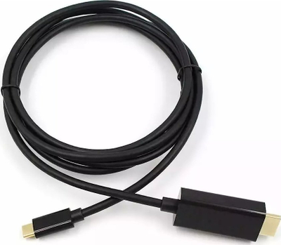Kabllo USB C në HDMI RoGer RO-USBC2HDMI1.8M-BK, 1.8 m, 4K 30 Hz, e zezë