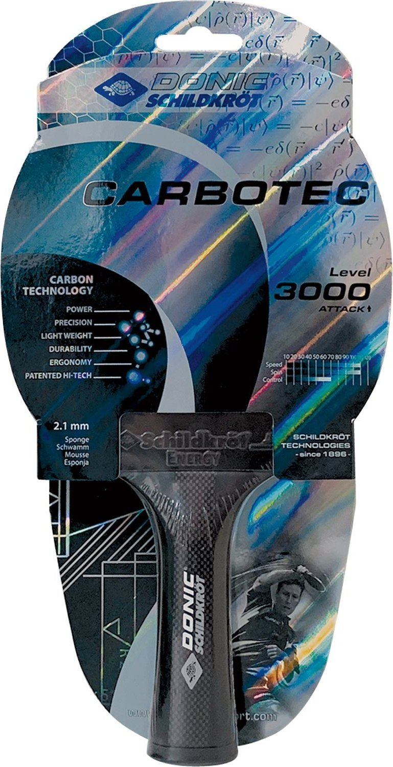 Raketë pingpongu Donic Carbotec 3000 Energy, fibra karboni 50%, sfungjer 2.1 mm