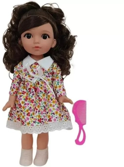 Kukull MZ Import Doll 500 6 09363, 27 cm, me fustan, shumëngjyrëshe