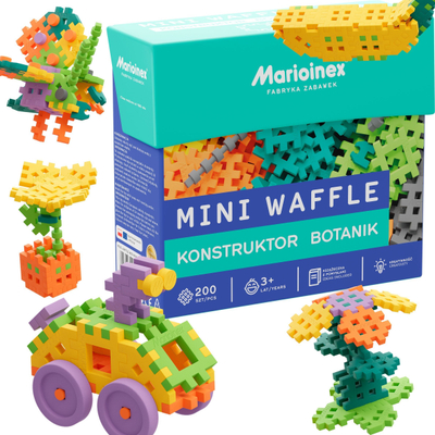 Blloqe ndërtimi Marioinex ECO Blocks MINI WAFERS, 200 copa, botanic green