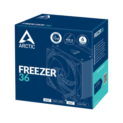 Ладилник за процесор Arctic Freezer 36 ACFRE00121A, вентилатори 120mm, конфигурација push pull, црн