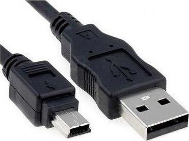 Kabllo USB Akyga AK-USB-03, USB A në USB Mini B, 1.8 m, e zezë