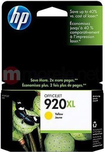 Ngjyrë për printer HP CD974AE No. 920XL, e verdhë