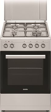 Shporet Simfer 5405SERGG, kombinim gaz dhe elektrik, 50 cm, inox