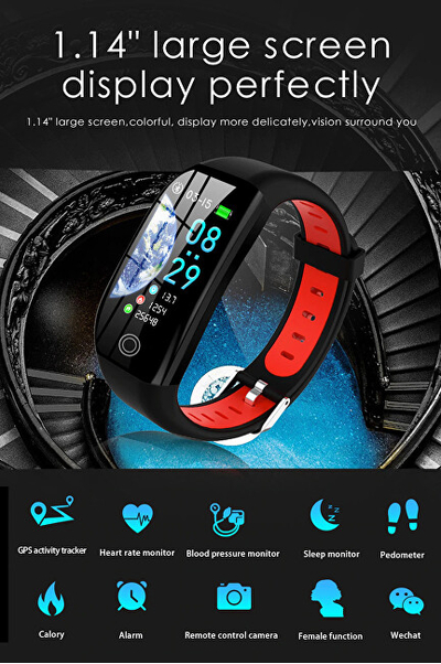 Matës aktiviteti VeryFit F21 DIX08, i zi/kuq hVF054
