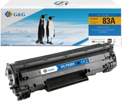 Toner G&amp;G HP CF283A 83A, 1500 faqe, i zi