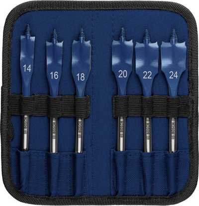 Set shpuesesh të sheshta për dru Bosch Expert Self Cut Speed, 6 copa, 14–24 mm, gjatësi 152 mm
