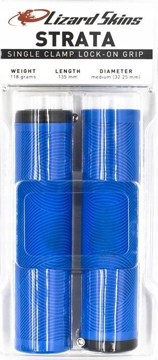 Doreza biçiklete Lizard Skins Strata, lock-on njëanëshe, 135mm, Deja Blue
