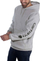 Bluzë me kapuç Carhartt Loose Fit Midweight, 2XL, logo te mënga, gri Heather me të zezë