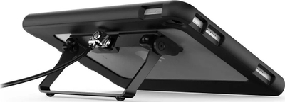 Kapak tableti Compulocks për iPad 10.9\" 10th Gen me kickstand sigurie, bumper gome, me këmbë mbajtëse, i zi