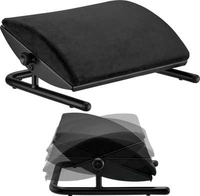 Mbajtëse këmbësh Mozos FS3, ergonomike, e rregullueshme, e zezë