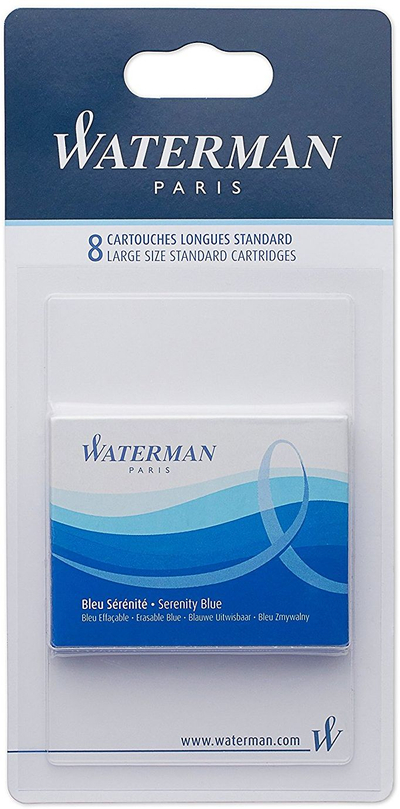 Bojë për stilolaps Waterman Tintenpatrone Serenity Blue, 8 copë, e kaltër