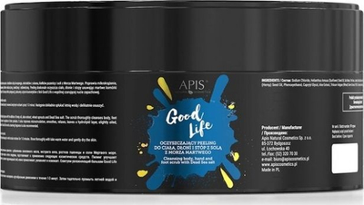 Peeling trupi e duarsh Apis Good Life, me kripë të Detit të Vdekur, për çdo lloj lëkure