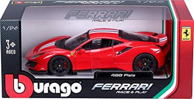 Maketi veturë Bburago Ferrari 488 Pista, 1:24, metal, e kuqe