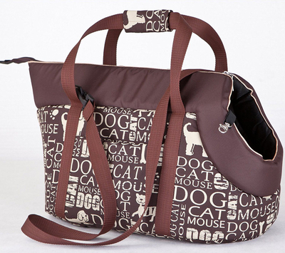 Çantë transporti për kafshë Hobbydog R2 Bag Writings, për qen të vegjël dhe mace, material rezistent, shumëngjyrëshe