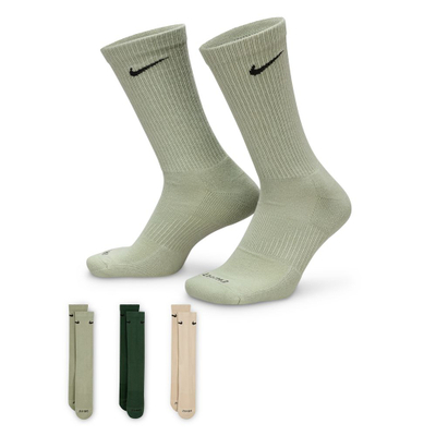 Çorape trajnimi Nike Everyday Plus Cushioned Crew për femra, paketë 3 copë, Neutralmulti
