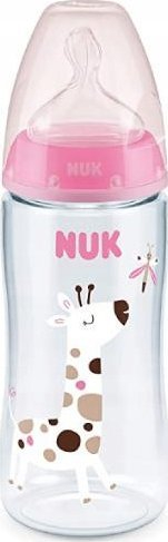 Biberon NUK First Choice, 300ml, 6-18 muaj, rozë