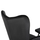 Kolltuk me stol këmbësh Crawley 70x57x103Hcm (HM8918.04), zezë