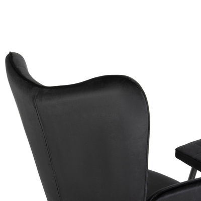 Kolltuk me stol këmbësh Crawley 70x57x103Hcm (HM8918.04), zezë