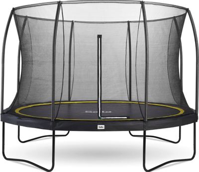 Trampolinë Salta Comfort Edition, 12ft, me rrjetë mbrojtëse, e zezë