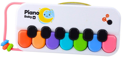 Piano lodër MeMe Wooden Piano, 25 taste, druri, shumëngjyrëshe